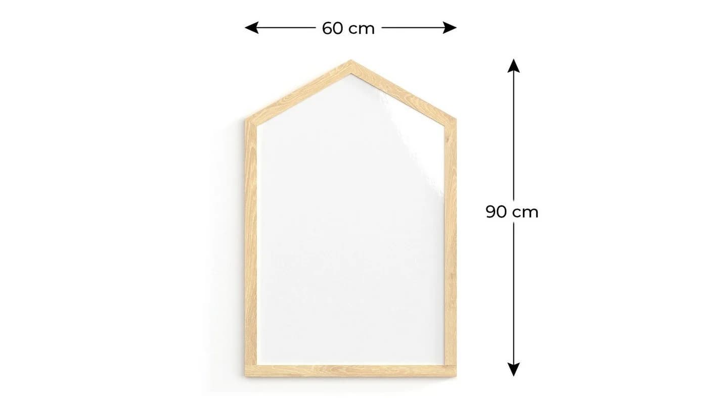 ALLboards Wandtafel HM96D Schwarz mit Kiefer-Rahmen