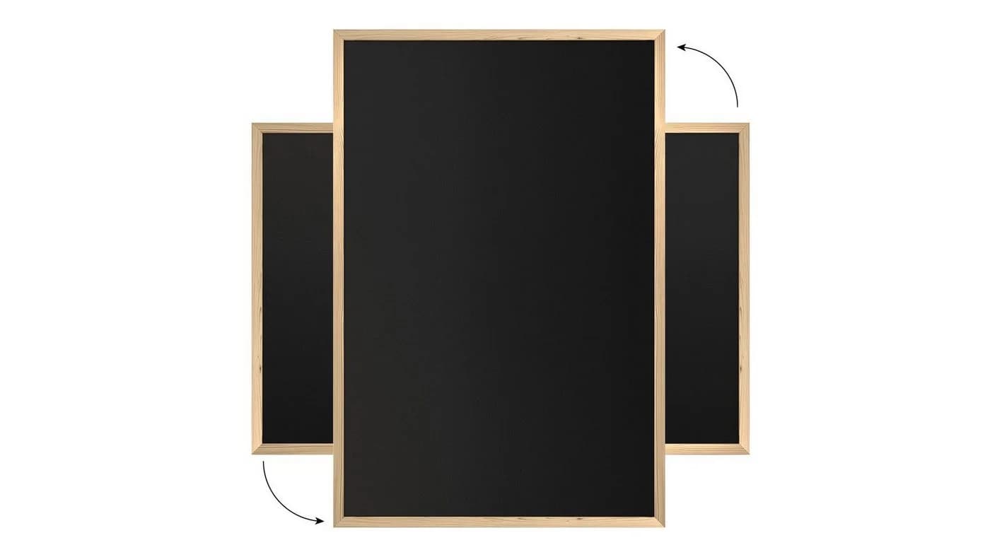 ALLboards Wandtafel Schwarze Kreidetafel mit ECO-Holzrahmen - Bild 3