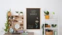 ALLboards Wandtafel Schwarze Kreidetafel mit ECO-Holzrahmen Bild 5