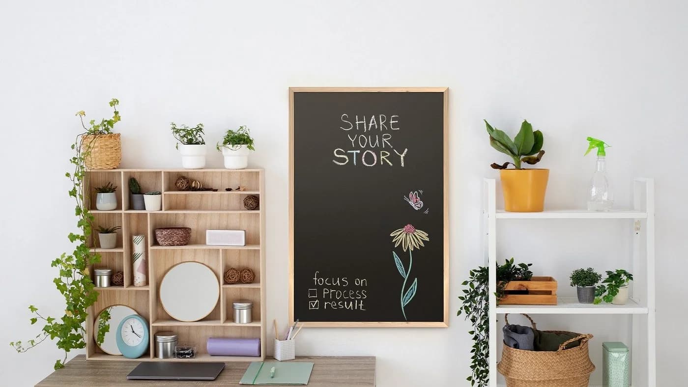ALLboards Wandtafel Schwarze Kreidetafel mit ECO-Holzrahmen - Bild 5