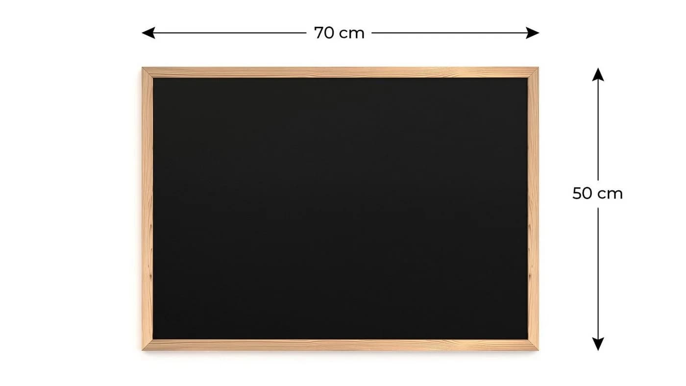 ALLboards Wandtafel Schwarze Kreidetafel ECO-Holzrahmen