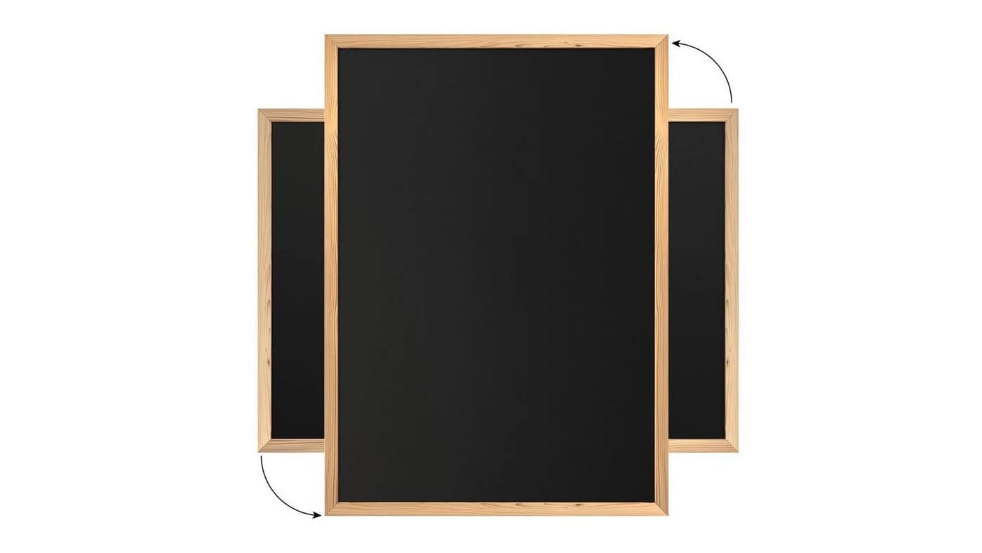 ALLboards Wandtafel Schwarze Kreidetafel ECO-Holzrahmen - Bild 3