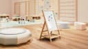 ALLboards Standtafel Kindertafel Staffelei Doppelseitige Whiteboard Kreide Bild 3