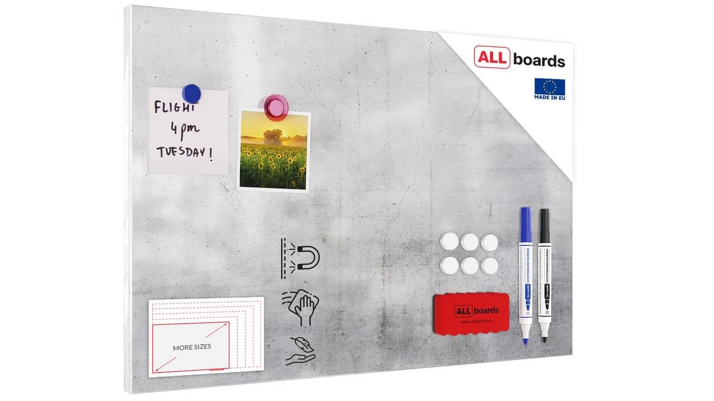 ALLboards Magnettafel Metallische Tafel MetalBoard Zement - Bild 2
