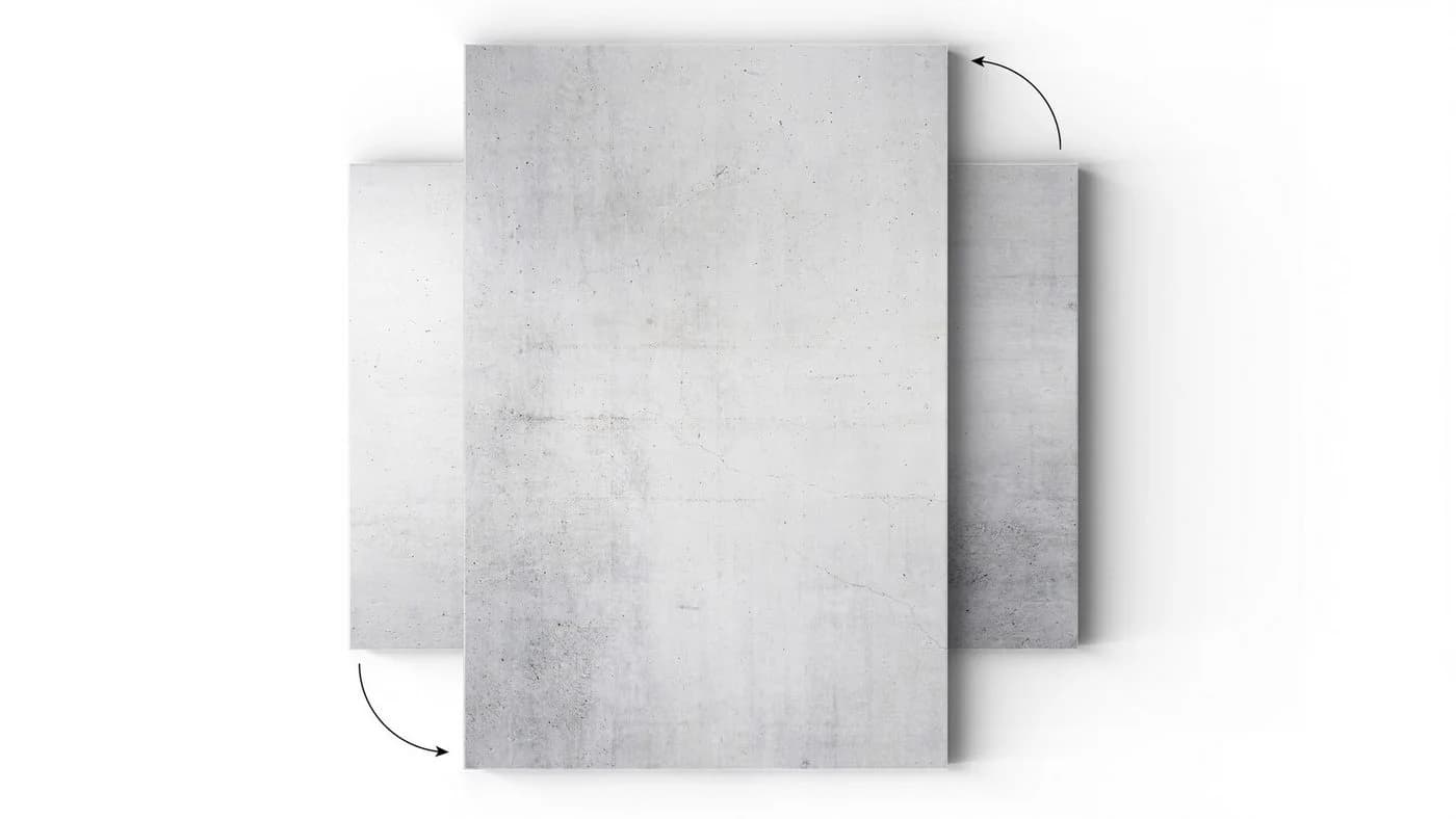 ALLboards Magnettafel Metallische Tafel MetalBoard Zement - Bild 3