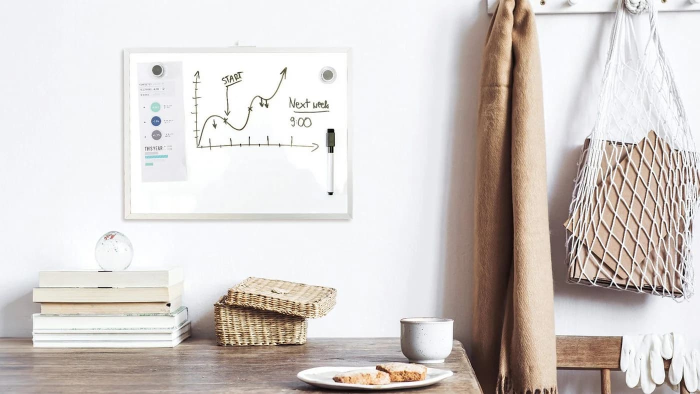 ALLboards Magnettafel Whiteboard A7 Weiß Aluminiumrahmen Magnetisch - Bild 4