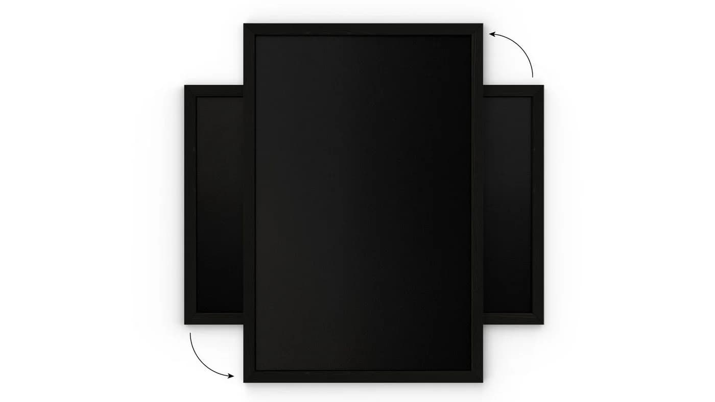 ALLboards Wandtafel Schwarze Kreidetafel ECO-Holzrahmen - Bild 3