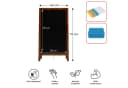 ALLboards Kundenstopper Tafel mit Holzrahmen Schwarz/Braun Bild 1