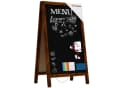 ALLboards Kundenstopper Tafel mit Holzrahmen Schwarz/Braun Bild 2
