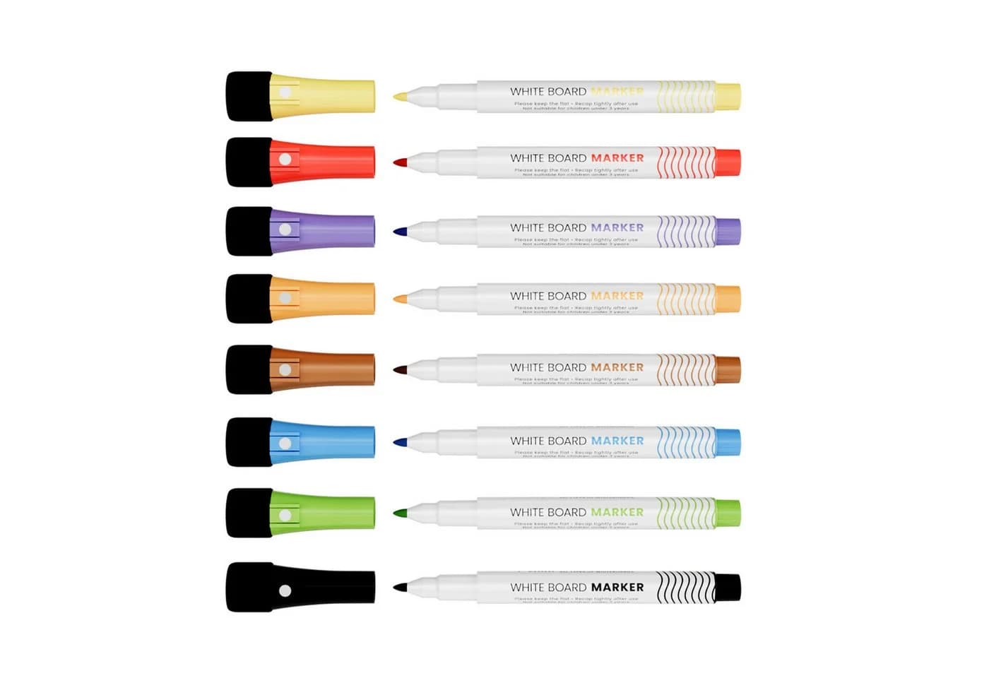 ALLboards Whiteboard Marker Set 8-tlg. Dünnspitzig Bunt - Bild 2