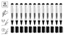 ALLboards Whiteboard-Marker-Set 12 Stück Schwarz Bild 1