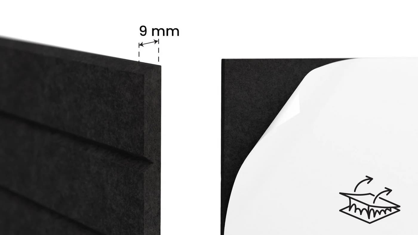 ALLboards Filzpaneel Schwarz Pinnwand ohne Bohren - Bild 5