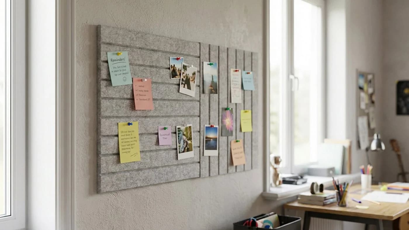 ALLboards Filzpaneel Grau Pinnwand ohne Bohren - Bild 3