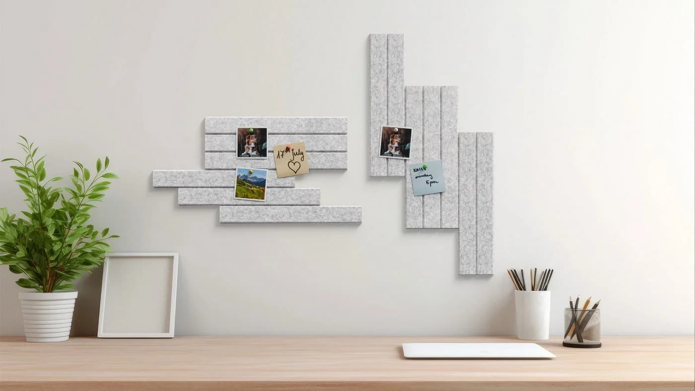 ALLboards Filzpaneel Grau Pinnwand ohne Bohren - Bild 4