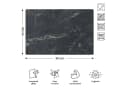 ALLboards Herdabdeckplatte Glas Schwarz Schneidebrett Bild 1