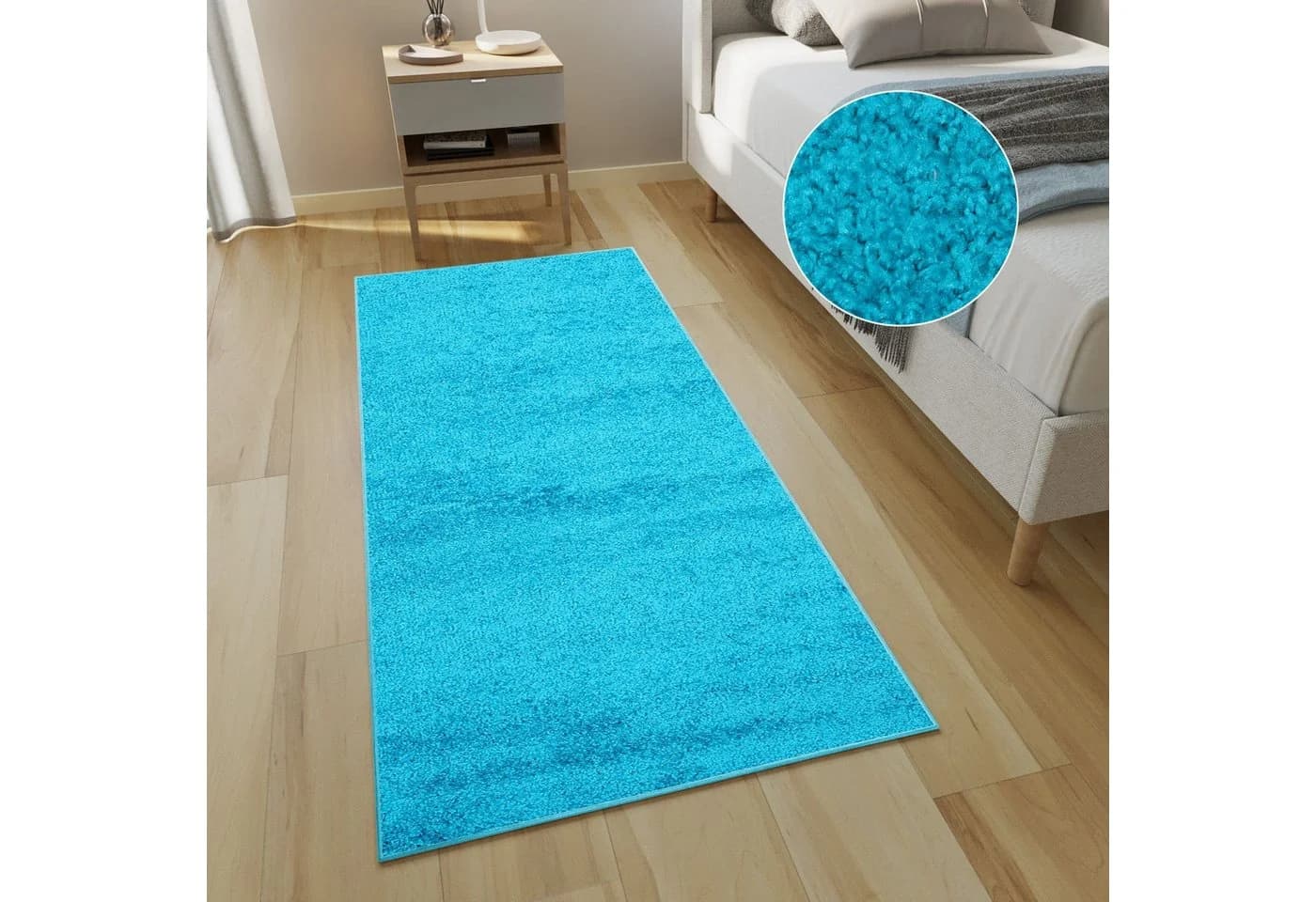 Tapiso Hochflor-Läufer DELHI Rechteckig 30 mm Langflor Shaggy Modern Design Flauschig Schlafzimmer Wohnzimmer - Bild 2
