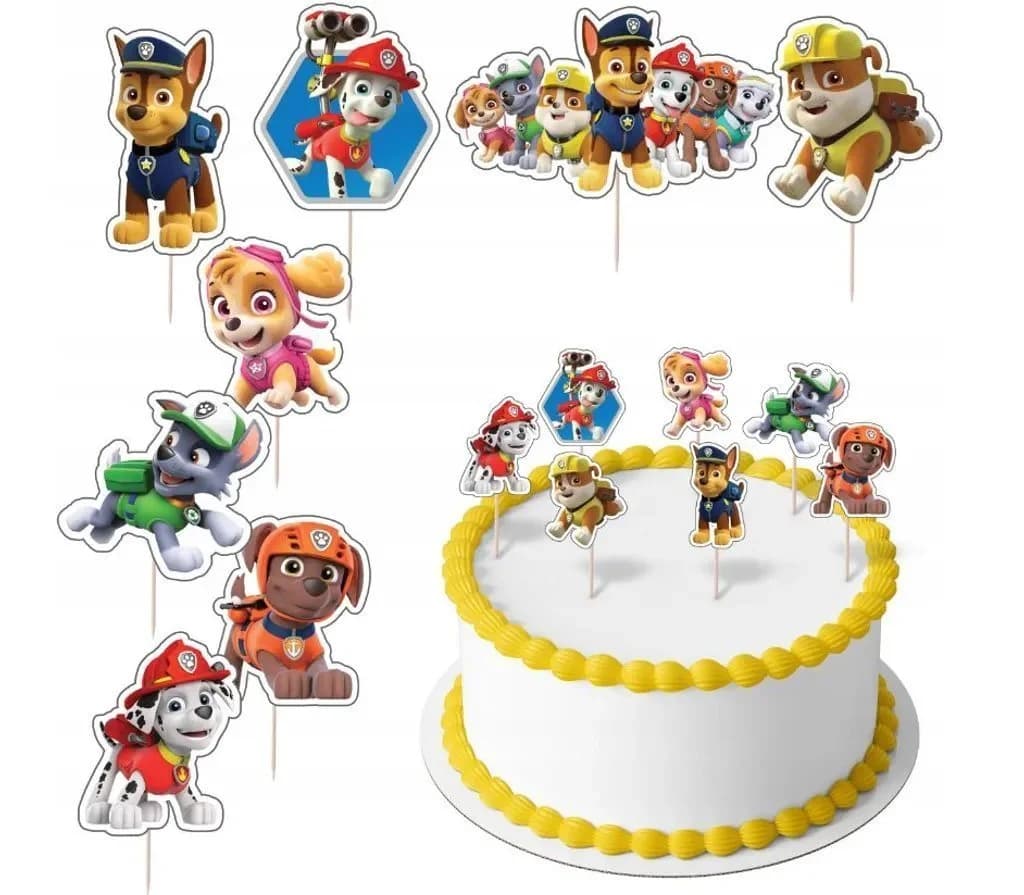 PAW Patrol Tortenstecker Topper Set 8-teilig mit Figuren