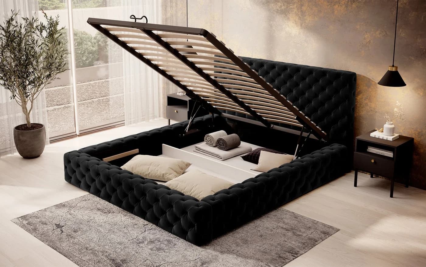 yourhouse24 Polsterbett Princce Chesterfield mit Bettkasten