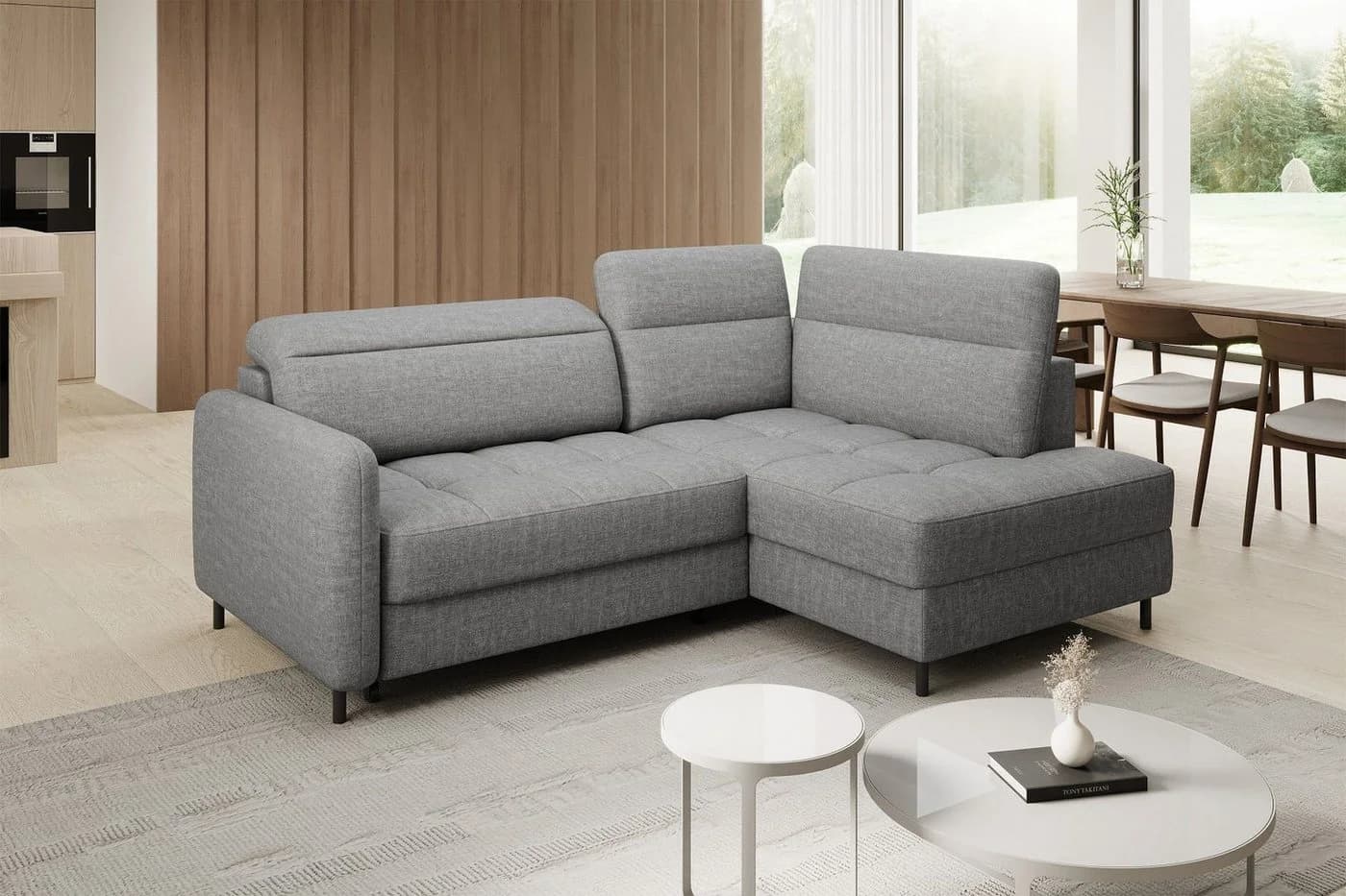Myhomelando Ecksofa Lalea Grau mit Schlaffunktion und Bettkasten - Bild 2