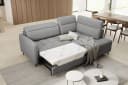 Myhomelando Ecksofa Lalea Grau mit Schlaffunktion und Bettkasten Bild 3