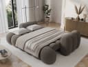 yourhouse24 3-Sitzer Sofa Cotonn Samt mit Schlaffunktion und Bettkasten Bild 4