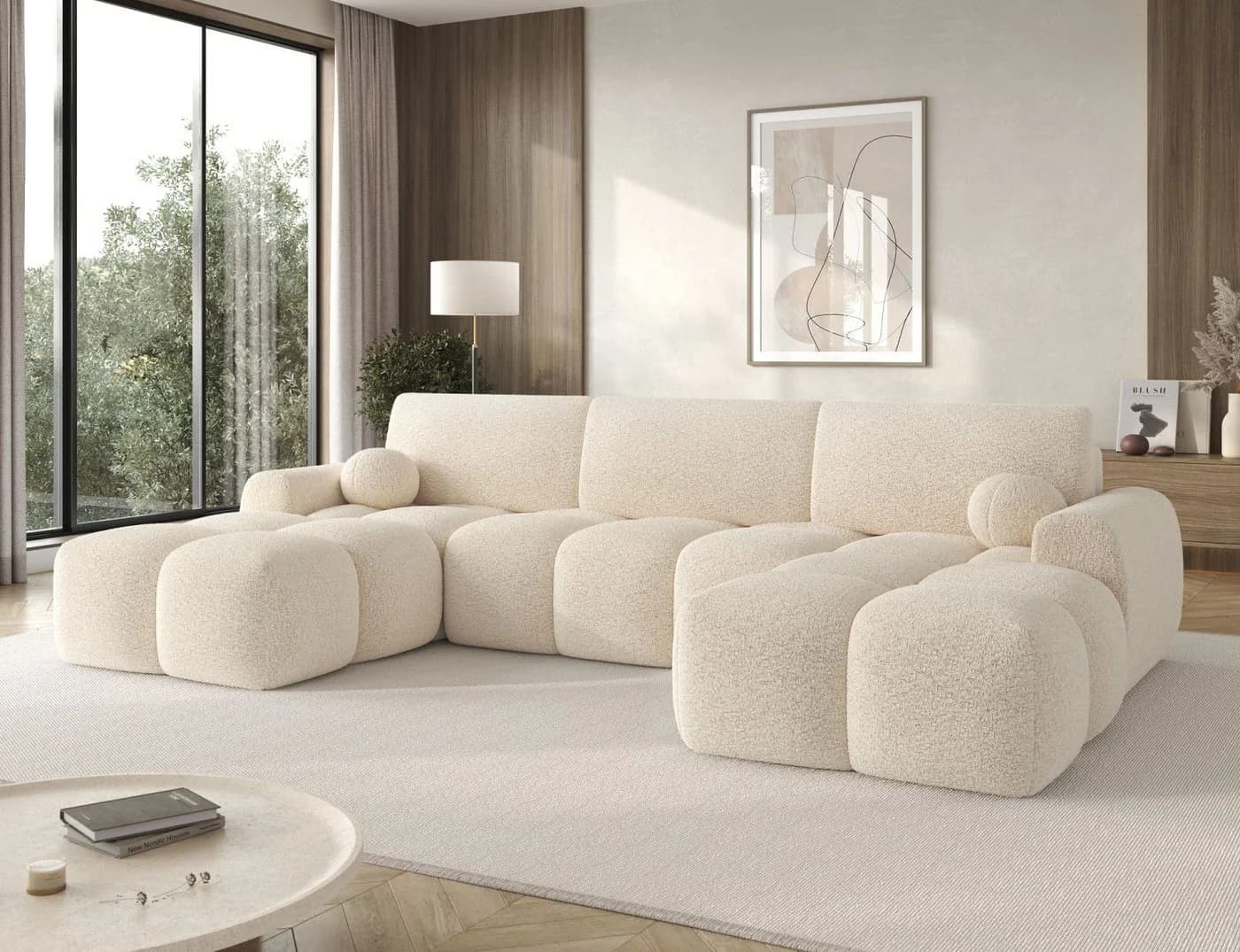 Lukas Möbel Wohnlandschaft U-Sofa Viena mit Bettfunktion und Bettkasten - Bild 3