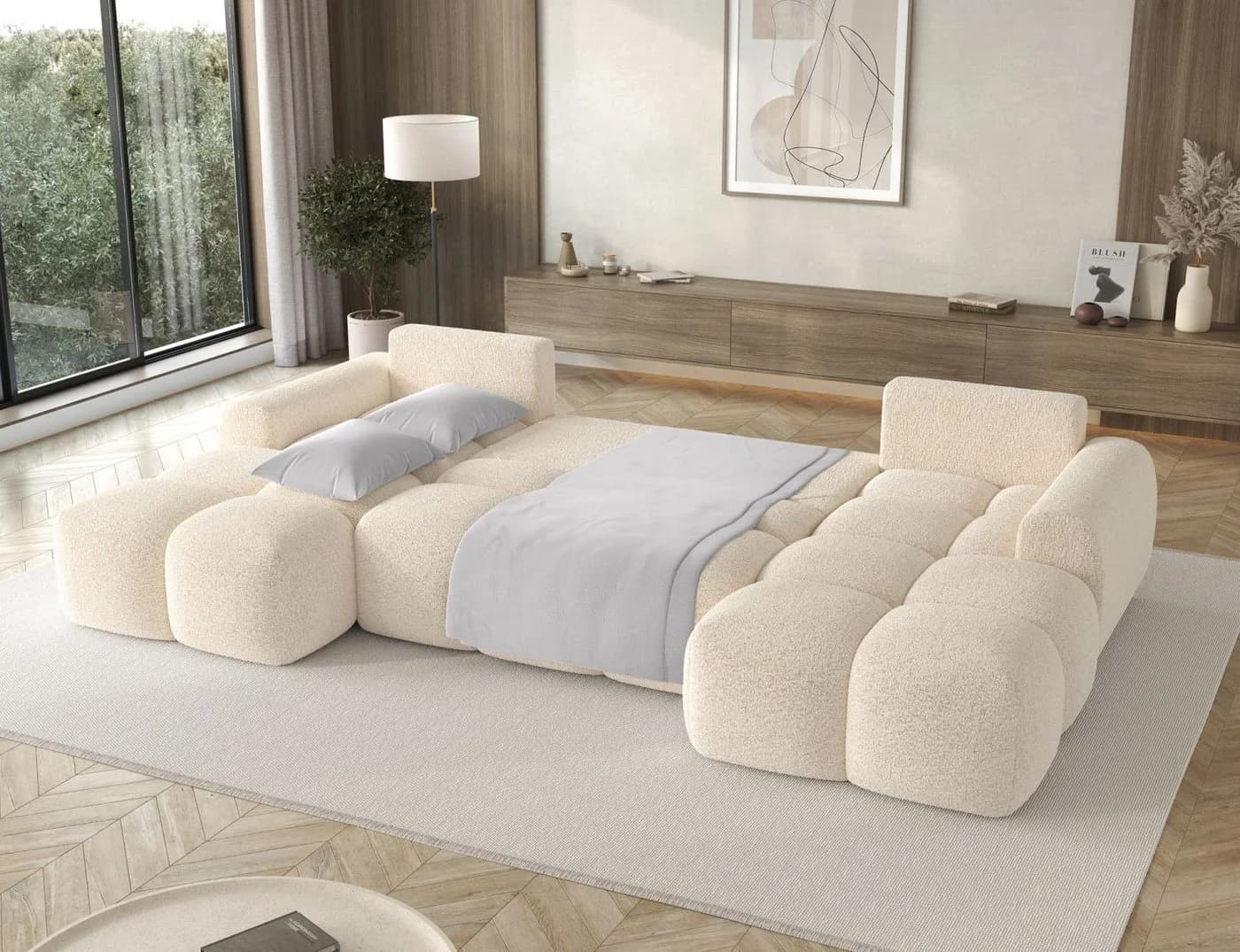 Lukas Möbel Wohnlandschaft U-Sofa Viena mit Bettfunktion und Bettkasten - Bild 4