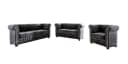S-Style Möbel Chesterfield-Sofa Leeds 2-Sitzer Schwarz Samt Bild 4