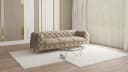 S-Style Möbel Chesterfield-Sofa 3-Sitzer Ashley Beige Gold Metallfüße Bild 2