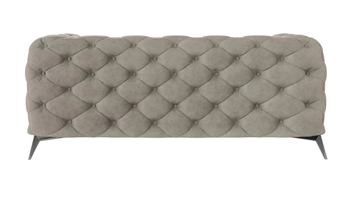 S-Style Möbel Chesterfield-Sofa Kalina 2-Sitzer Samt beige - Bild 4