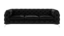 S-Style Möbel Chesterfield-Sofa Kalina 3-Sitzer Samt Schwarz Bild 1