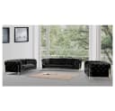 S-Style Möbel Chesterfield Sofa-Set Schwarz Samt mit Goldenen Metallfüßen Bild 2