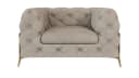 S-Style Möbel Polstergarnitur Ashley 3+2+1 Chesterfield Samt Beige/Gold Bild 1