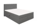 S-Style Möbel Boxspringbett Jasper mit Topper und Bettkasten Plüschcord Grau Bild 4