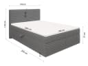 S-Style Möbel Boxspringbett Jasper mit Topper und Bettkasten Plüschcord Grau Bild 5
