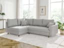 S-Style Möbel Ecksofa Zara Cord Grau Skandinavisch Bild 2
