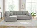 S-Style Möbel Ecksofa Zara Cord Grau Skandinavisch Bild 3