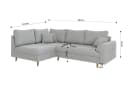 S-Style Möbel Ecksofa Zara Cord Grau Skandinavisch Bild 4