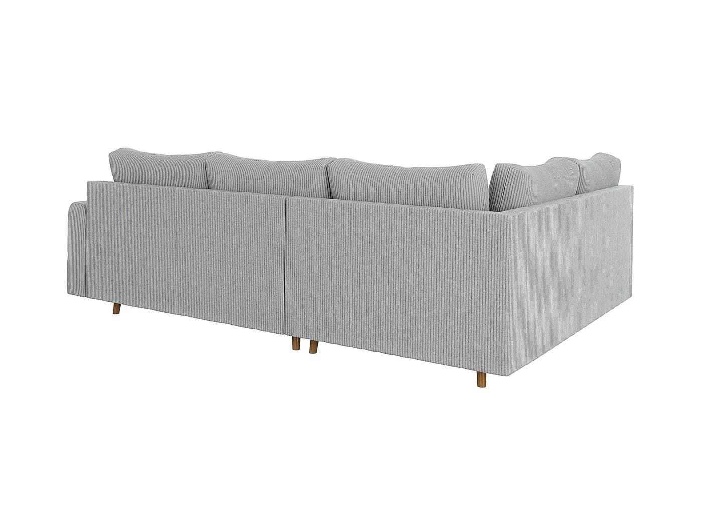 S-Style Möbel Ecksofa Zara Cord Grau Skandinavisch - Bild 5