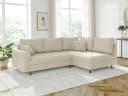 S-Style Möbel Ecksofa Zara mit Hocker und Schlaffunktion Cord Beige Bild 5