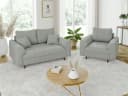 S-Style Möbel 2-Sitzer Sofa Zara Cord Grau Skandinavisch Bild 5