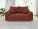 S-Style Möbel Polstergarnitur Zara 3+2+1 Cord-Stoff Braun Holzfüße Bild 5