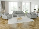 S-Style Möbel Polstergarnitur Zara 3+2+1 Skandinavisch Cord-Stoff Grau Bild 2
