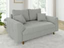 S-Style Möbel Polstergarnitur Zara 3+2+1 Skandinavisch Cord-Stoff Grau Bild 4