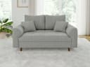 S-Style Möbel Polstergarnitur Zara 3+2+1 Skandinavisch Cord-Stoff Grau Bild 5