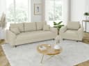 S-Style Möbel Polstergarnitur 3+1 Zara Beige Cord-Stoff Skandinavisch Bild 2