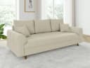 S-Style Möbel Polstergarnitur 3+1 Zara Beige Cord-Stoff Skandinavisch Bild 3