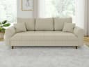 S-Style Möbel Polstergarnitur 3+1 Zara Beige Cord-Stoff Skandinavisch Bild 5