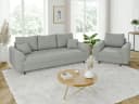 S-Style Möbel Polstergarnitur Zara 3+1 Skandinavisch Cord Grau Bild 2