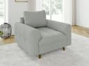 S-Style Möbel Polstergarnitur Zara 3+1 Skandinavisch Cord Grau Bild 4